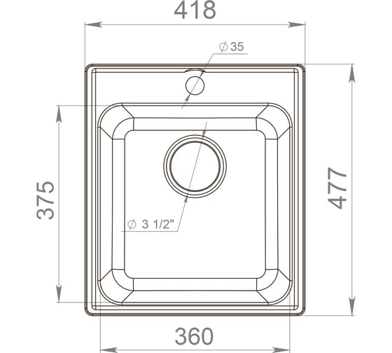 Кухонная мойка Reflection Quadra бежевый RF0243BE