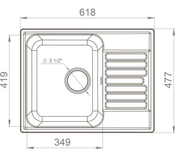 Кухонная мойка Reflection Prima белый RF0460WH