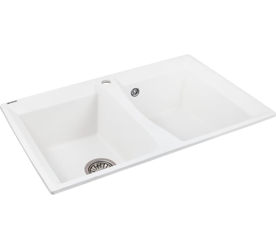 Двойная мраморная мойка KAISER 5078 White 241 KM2M-5078 W