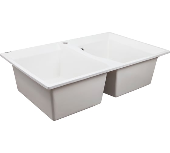 Двойная мраморная мойка KAISER 5078 White 241 KM2M-5078 W