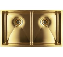 Мойка IDDIS Edifice нержавеющая сталь, универсального монтажа, матовое золото 745x440 EDI75B2i77