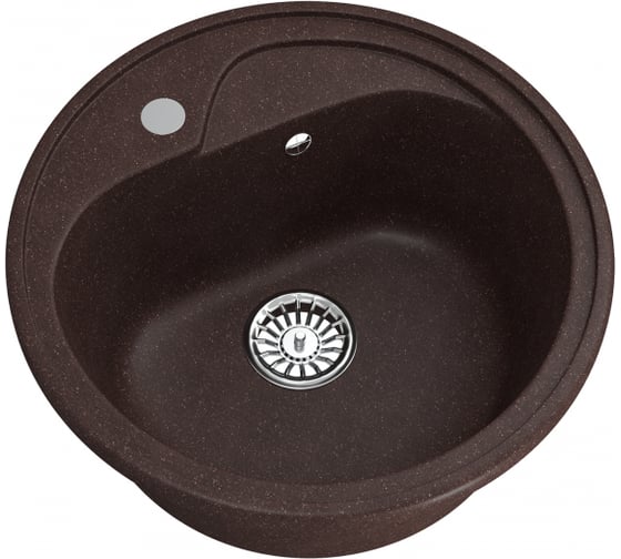 Мойкa MIXLINE круглая, шоколад 345, 440 мм глубина чаши 180 ML-GM10 547527 1