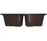 Мойкa MIXLINE двухчашевая, шоколад 345, 495x775x200 мм ML-GM23 547617 3