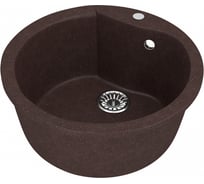 Мойкa MIXLINE круглая, шоколад 345, 480 мм, глубина чаши 210 ML-GM12 547529