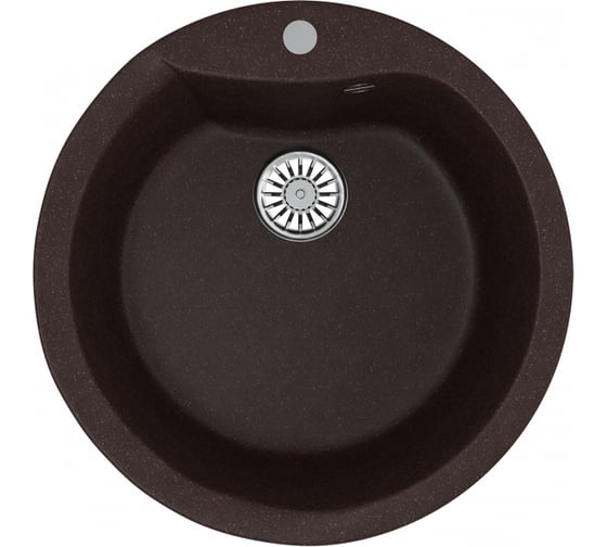 Мойкa MIXLINE круглая, шоколад 345, 480 мм, глубина чаши 210 ML-GM12 547529