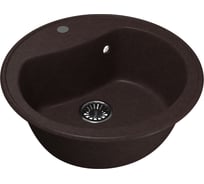 Мойка MIXLINE ML-GM09 круглая, шоколад 345, 490 мм, глуб. чаши 185 547526