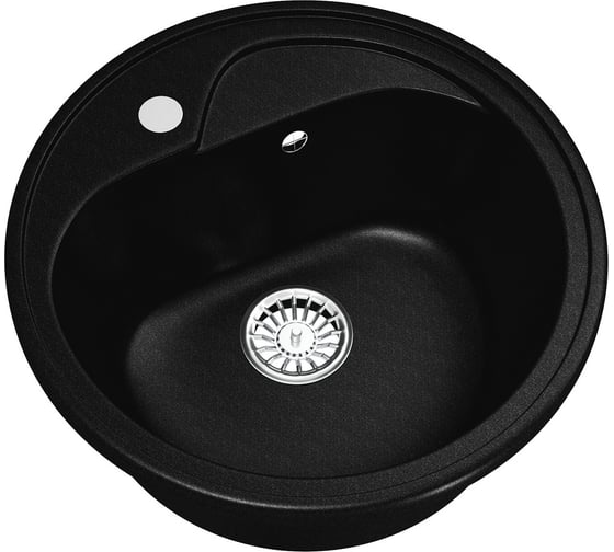Мойка MIXLINE ML-GM10 круглая, ультра-черная 344, 440 мм, глуб. чаши 180 547587 1