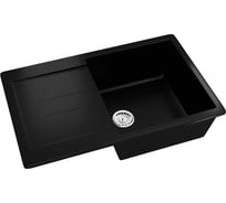 Мойка MIXLINE ML-GM31 с крылом, ультра-черная 344, 495х770х190мм 547607