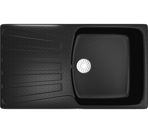 Мойка MIXLINE ML-GM20 с крылом, ультра-черная 344, 480х830х190мм 547597