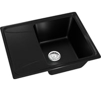 Мойка MIXLINE ML-GM26 с крылом, ультра-черная 344, 470х580х190 мм 547605