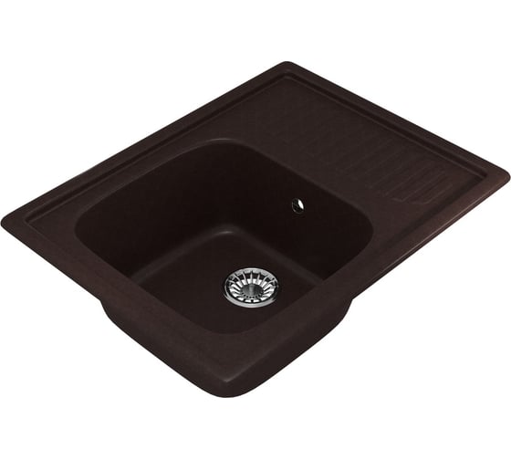 Мойка MIXLINE ML-GM18 с крылом, шоколад 345, 490х640х190 мм 547612