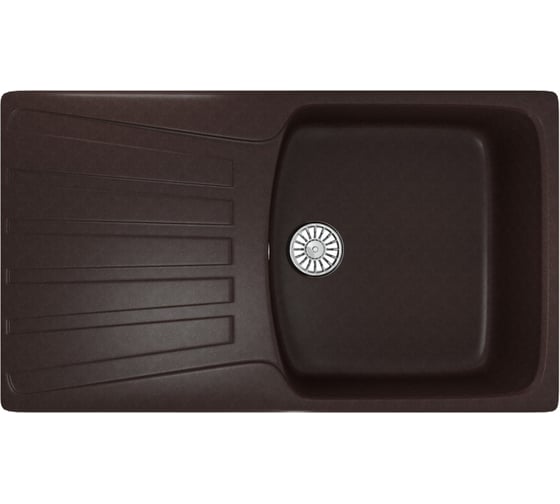 Мойка MIXLINE ML-GM20 с крылом, шоколад 345, 480х830х190 мм 547614