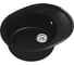 Мойка MIXLINE ML-GM17 овальная с крылом, ультра-черная 344, 465*570*180мм 547594 1