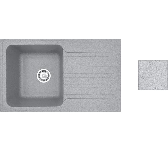 Мойка из искусственного камня AV Engineering Art серый AV770490AGRA 1
