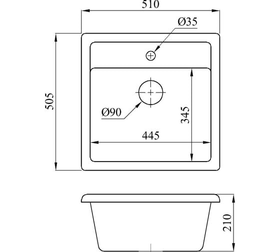 Мойка из искусственного камня AV Engineering Star серый AV505515SGRA