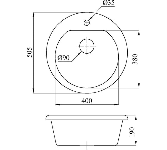 Мойка из искусственного камня AV Engineering Gold черный AV510000GBKA