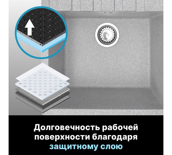Мойка из искусственного камня AV Engineering Best серый AV650500BGRA