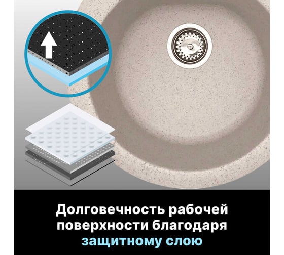 Мойка из искусственного камня AV Engineering Gold гранит AV510000GGTA