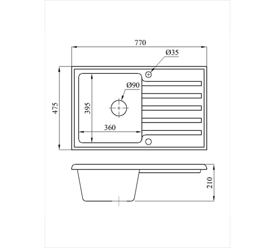 Мойка из искусственного камня AV Engineering Art черный AV770490ABKA