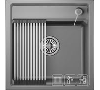 Кухонная мойка из кварца GRANULA KS-5002 АЛЮМИНИУМ