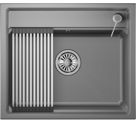Кухонная мойка из кварца GRANULA KS-6003 АЛЮМИНИУМ
