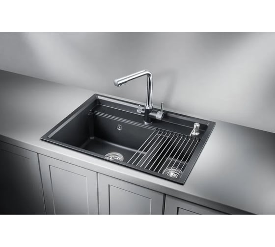 Кухонная мойка GRANULA KS-7302 ШВАРЦ