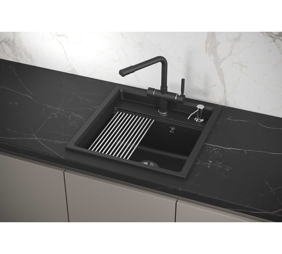 Кухонная мойка GRANULA KS-5002 ЧЕРНЫЙ