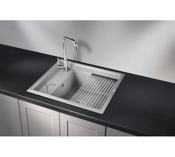 Кухонная мойка GRANULA KS-6004 АЛЮМИНИУМ