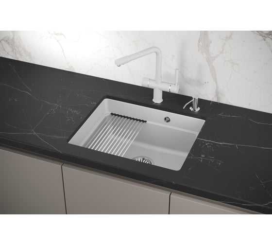 Кухонная мойка из кварца GRANULA KS-5501U АРКТИК