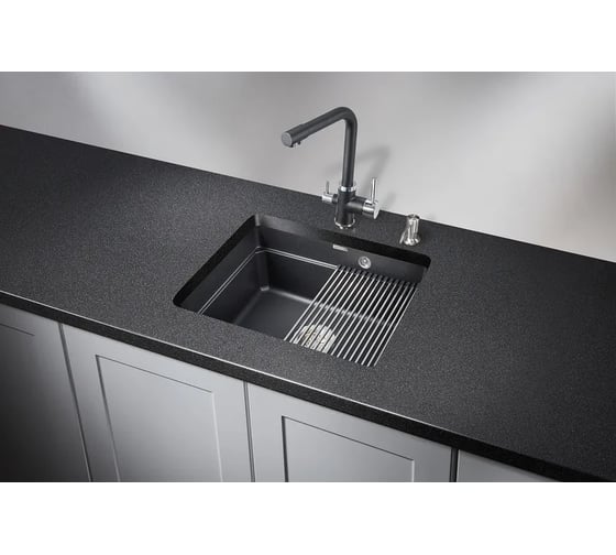 Кухонная мойка GRANULA KS-5501U ШВАРЦ