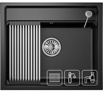 Мойка для кухни GRANULA из кварца (чёрный металлик) KS-6003, ШВАРЦ