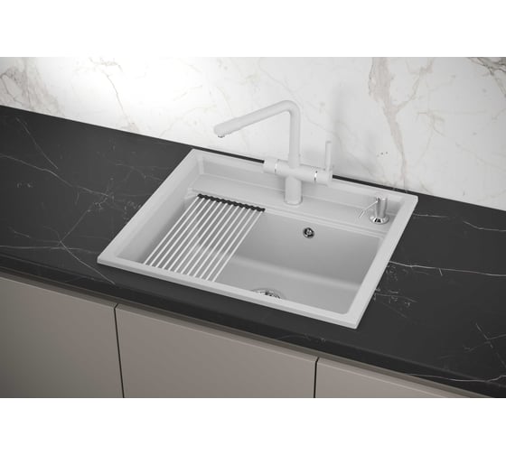 Кухонная мойка из кварца GRANULA KS-6003 АРКТИК