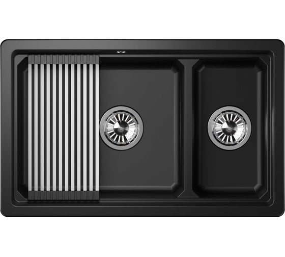 Кухонная мойка из кварца GRANULA KS-7304U ШВАРЦ