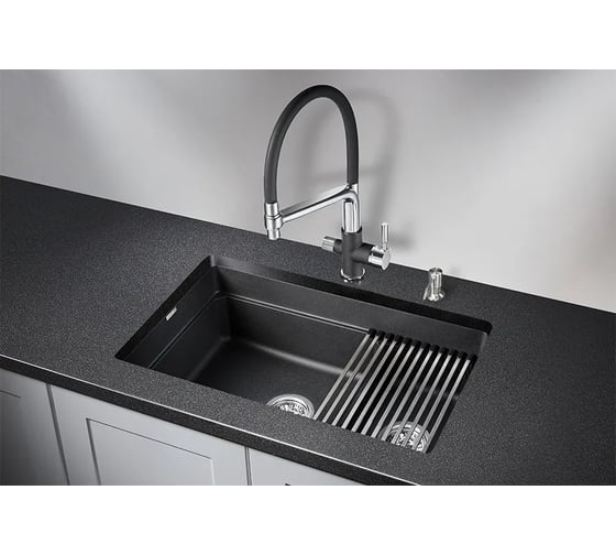 Кухонная мойка GRANULA KS-7304U ЧЕРНЫЙ