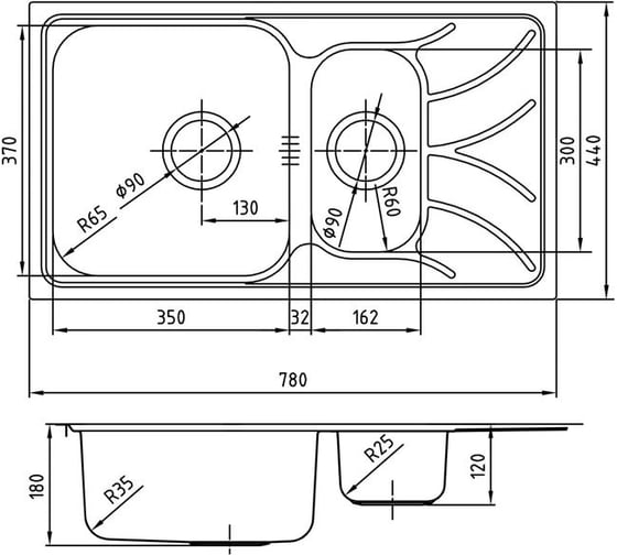 Мойка IDDIS Arro S нержавеющая сталь, шелк, 1 1/2, 780x440 ARR78S1i77