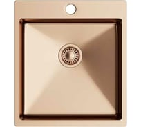 Кухонная мойка TOPZERO нержавеющая сталь, медь TNL450.505 GOLD ROSE