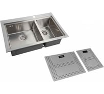 Мойка для кухни ZorG с накладкой ZM N-78-2-52-L