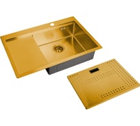 Мойка для кухни ZorG с накладкой ZM N-7852-R BRONZE