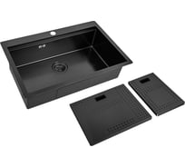 Мойка для кухни ZorG с накладкой ZM N-7552 GRAFIT