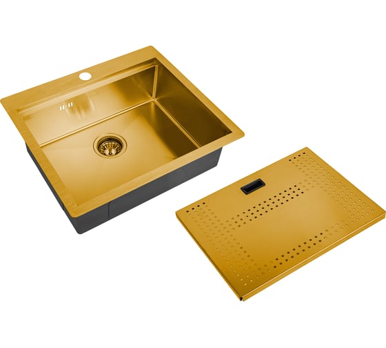Мойка для кухни ZorG с накладкой ZM N-5952 BRONZE 1