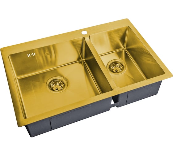 Мойка для кухни ZorG STEEL HAMMER SH 78-2-51-L BRONZE