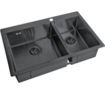 Мойка для кухни ZorG STEEL HAMMER SH 78-2-51-L GRAFIT