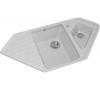 Угловая мойка MIXLINE ML-GM25 двухчашевая, с крылом, серая 310, 500x970x200 мм 525201