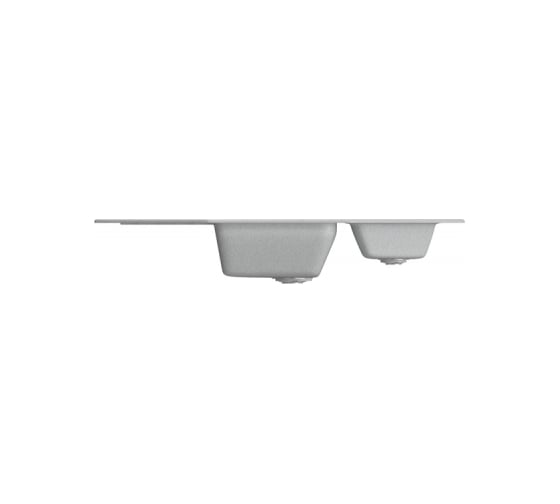 Угловая мойка MIXLINE ML-GM25 двухчашевая, с крылом, серая 310, 500x970x200 мм 525201
