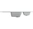 Угловая мойка MIXLINE ML-GM25 двухчашевая, с крылом, серая 310, 500x970x200 мм 525201 3