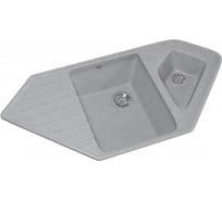 Угловая мойка MIXLINE ML-GM25 двухчашевая, с крылом, графит 342, 500x970x200 мм 533167