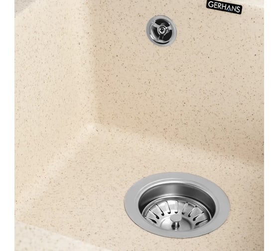 Комплект кухонная мойка GERHANS a 10 20 бежевый (беларусь) со смесителем w4998-4-20 A10-20/311-11-24/W4998-4-20