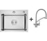 Комплект кухонная мойка со смесителем GERHANS из нержавеющей стали K35044/K4855A-9 1