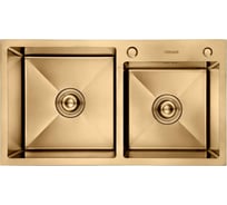 Кухонная мойка GERHANS из нержавеющей стали к37843g-s gold с pvd покрытием K37843G-S