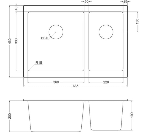 Мойка EMAR EMQ-2665.PL Алмаз